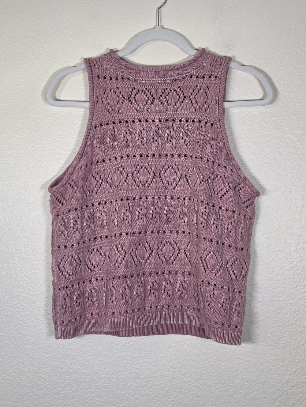 Nation LTD Lilac Lina Pointelle Sweater Top S - Picture 2 of 6